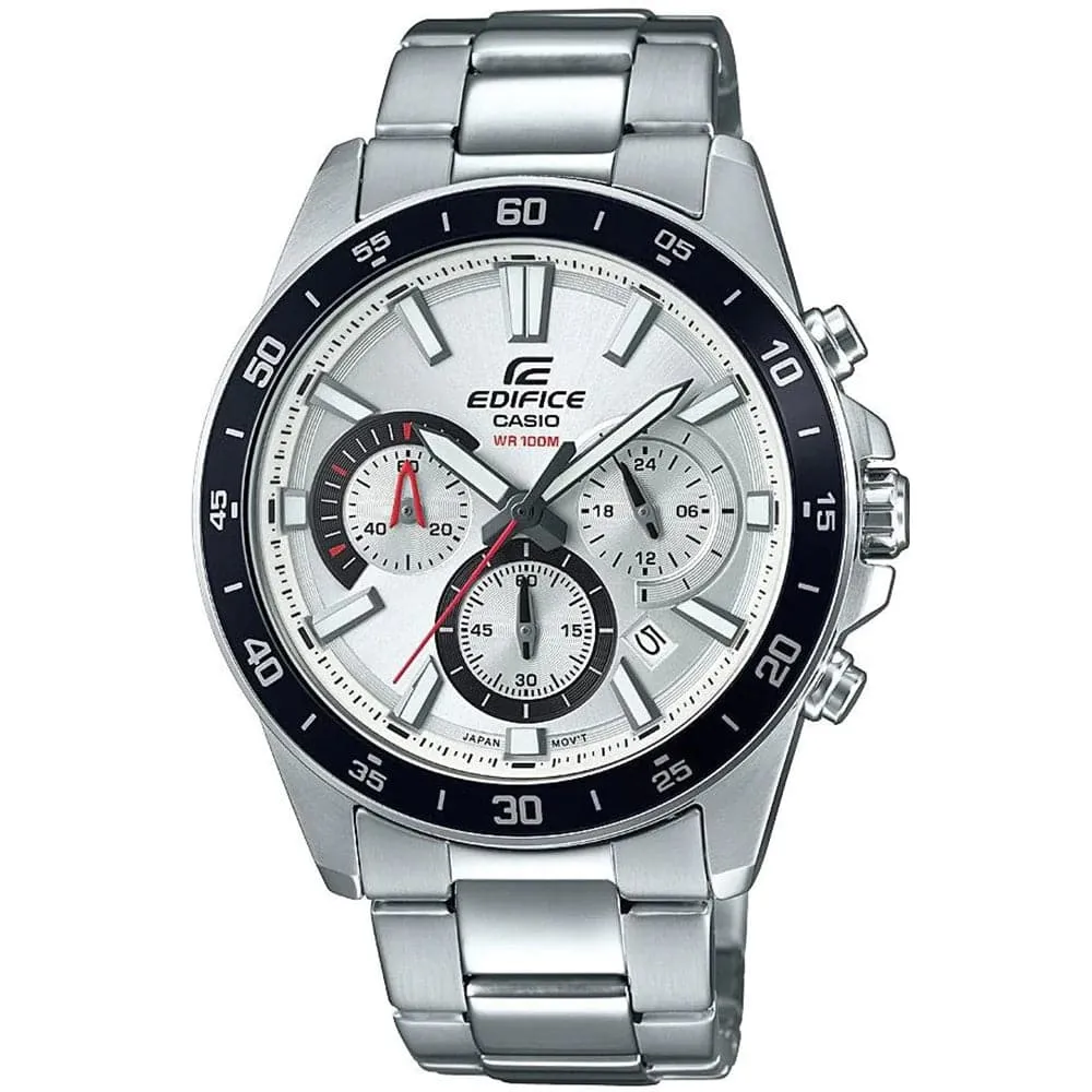 Casio Edifice Chronograph Silver Stainless Steel Strap Men Watch EFV-570D-7AVUDF-P
