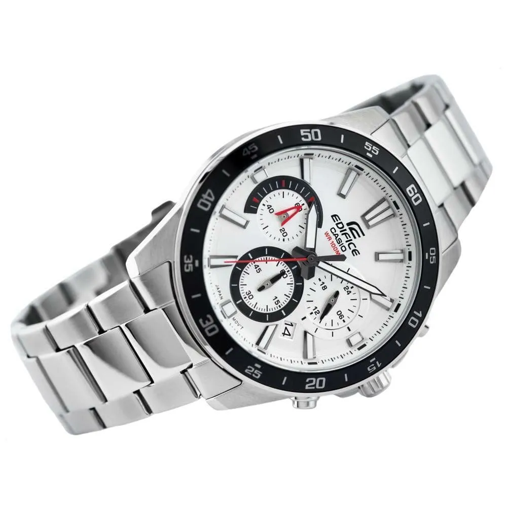 Casio Edifice Chronograph Silver Stainless Steel Strap Men Watch EFV-570D-7AVUDF-P
