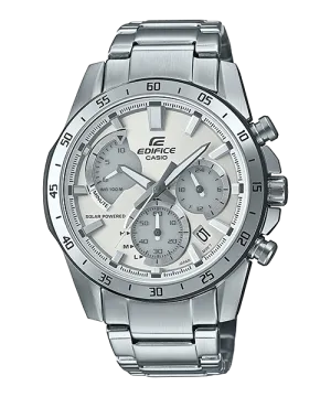 Casio Edifice Chronograph Solar Powered Silver Watch EQS930MD-8A