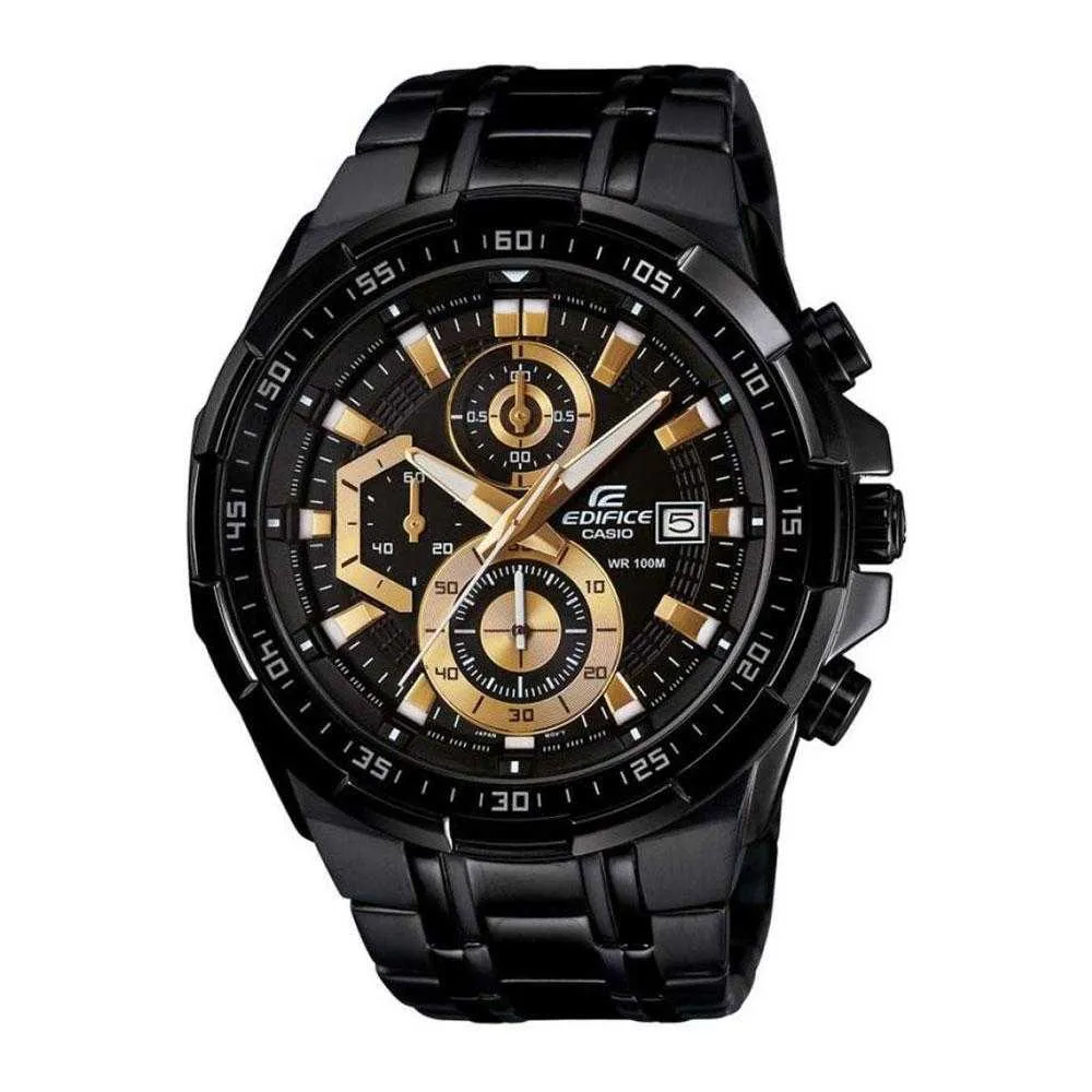 CASIO EDIFICE EFR-539BK-1AVUDF CHRONOGRAPH BLACK STAINLESS STEEL MEN'S WATCH