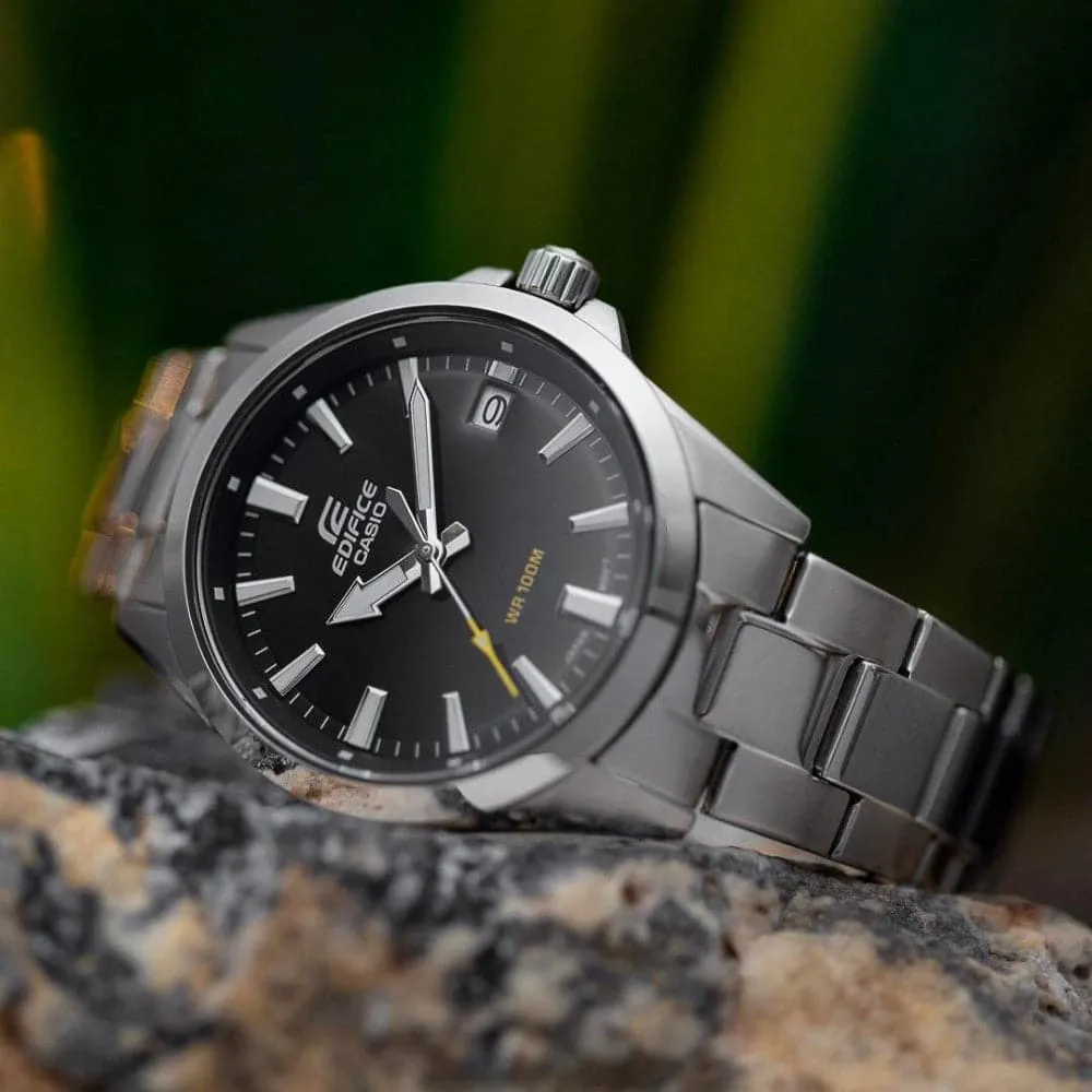 CASIO EDIFICE EFV-100D-1AVUDF SILVER STAINLESS STEEL STRAP MEN'S WATCH