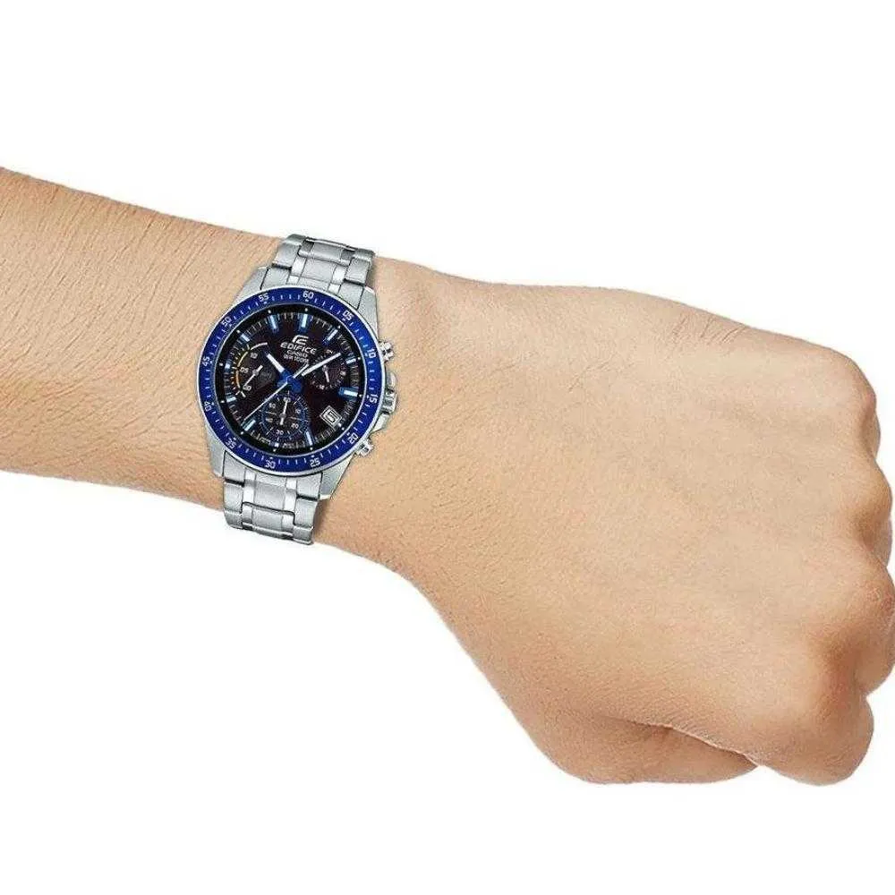 CASIO EDIFICE EFV-540D-1A2VUDF CHRONOGRAPH SILVER STAINLESS STEEL MEN'S WATCH
