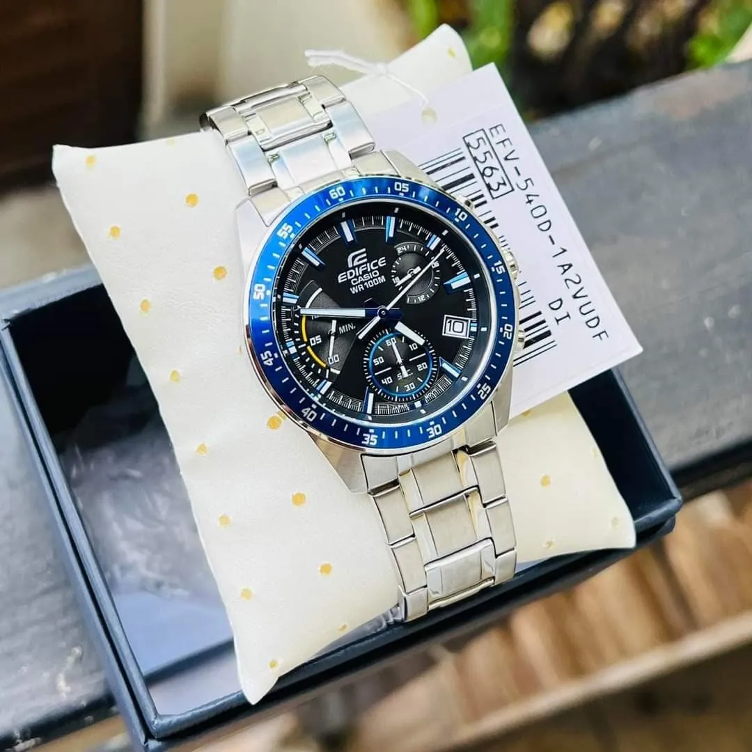 CASIO EDIFICE EFV-540D-1A2VUDF CHRONOGRAPH SILVER STAINLESS STEEL MEN'S WATCH