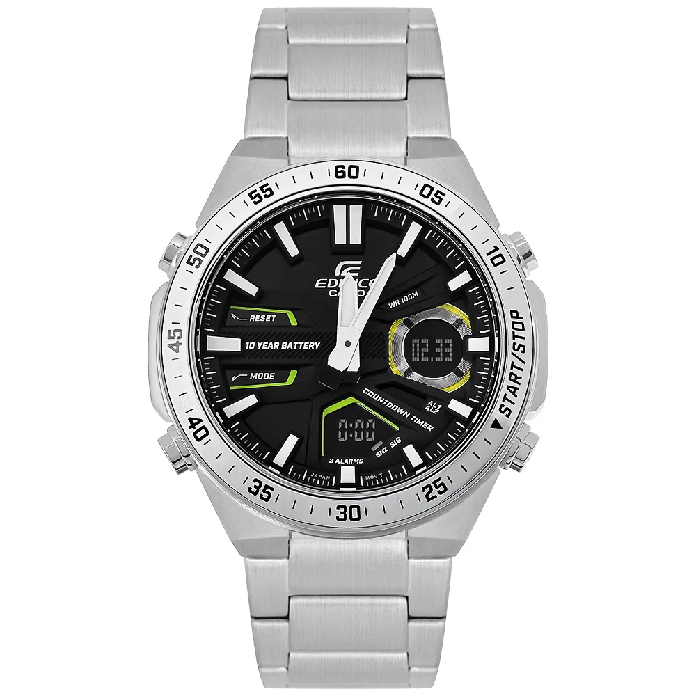CASIO EDIFICE EFV-C110D-1A3VDF SILVER STAINLESS MEN WATCH