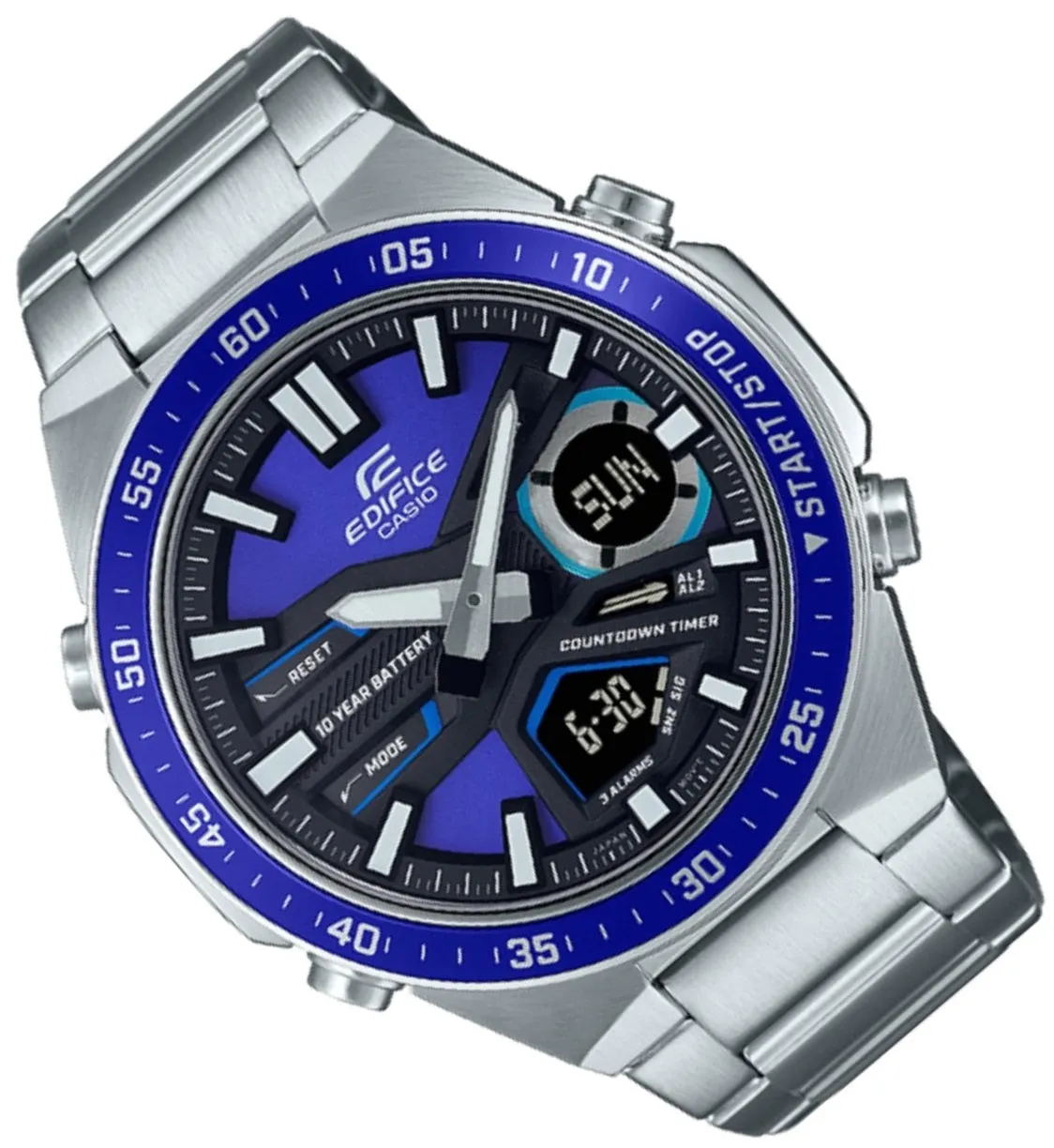 Casio Edifice EFV-C110D-2A Digital Analog Stainless Steel Strap Watch For Men