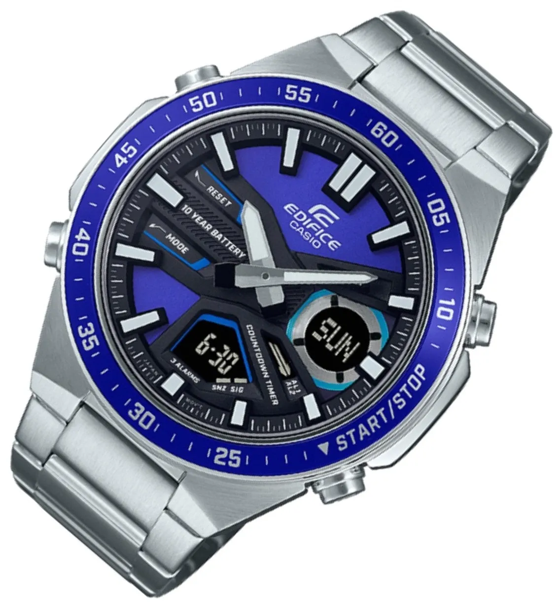 Casio Edifice EFV-C110D-2A Digital Analog Stainless Steel Strap Watch For Men