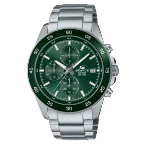 Casio Edifice Green Dial Silver Stainless Steel Strap Men Watch EFR-526D-3AVUDF-P