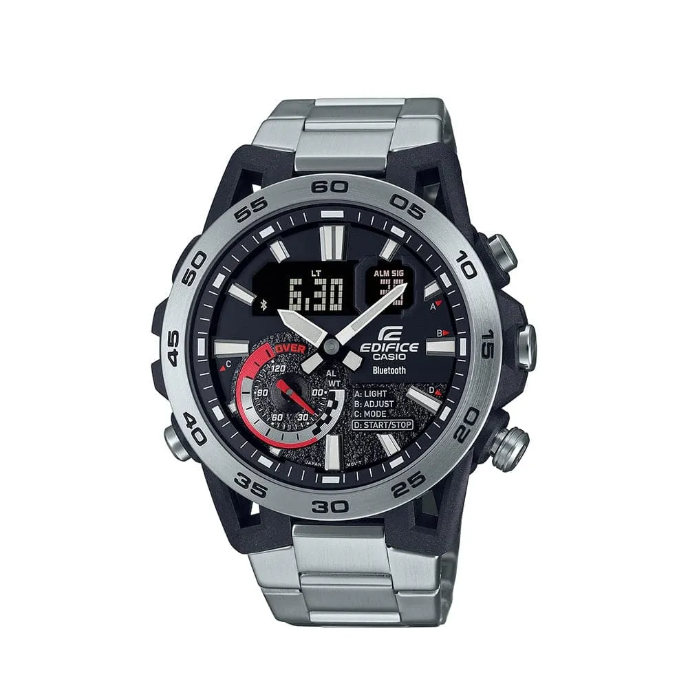 Casio Edifice Silver Stainless Strap Bluetooth 100 Meter World Time Watch