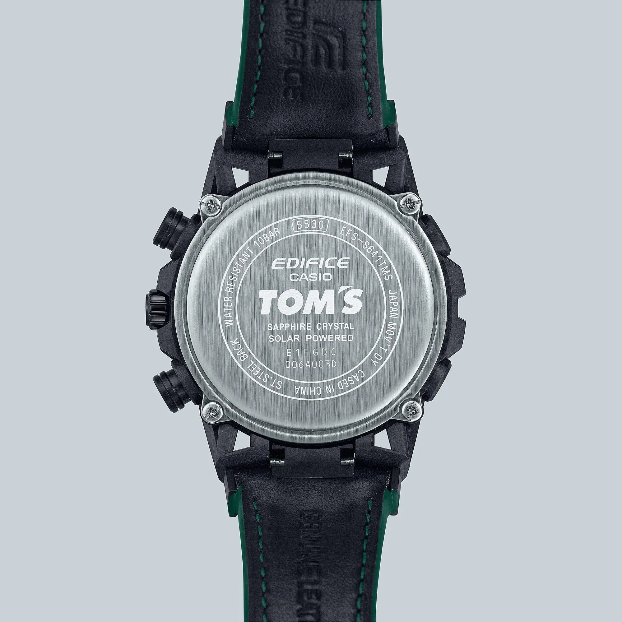 Casio Edifice Sospensione Black Leather Strap Watch EFSS641TMS-1A