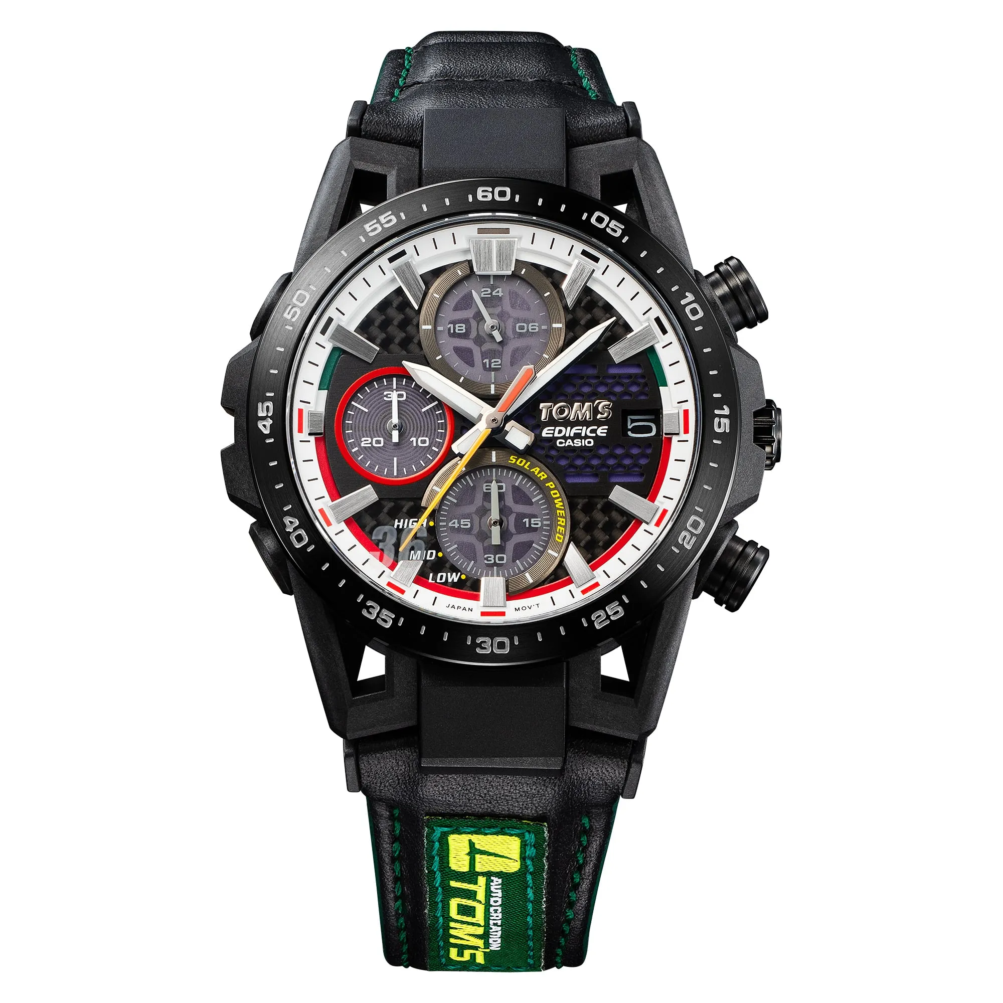 Casio Edifice Sospensione Black Leather Strap Watch EFSS641TMS-1A