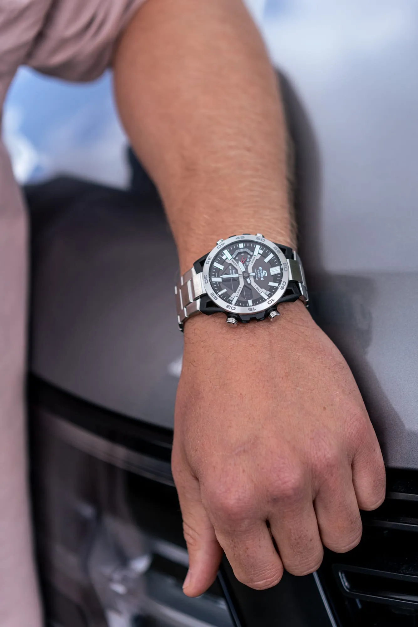 Casio Edifice Sospensione Silver Stainless Steel Band Watch ECB2000D-1A