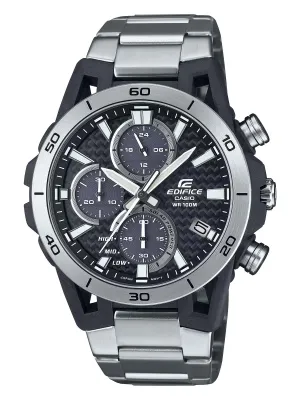 Casio EDIFICE SOSPENSIONE Steel Carbon Solar Chrono Mens Watch EQS960D-1AV