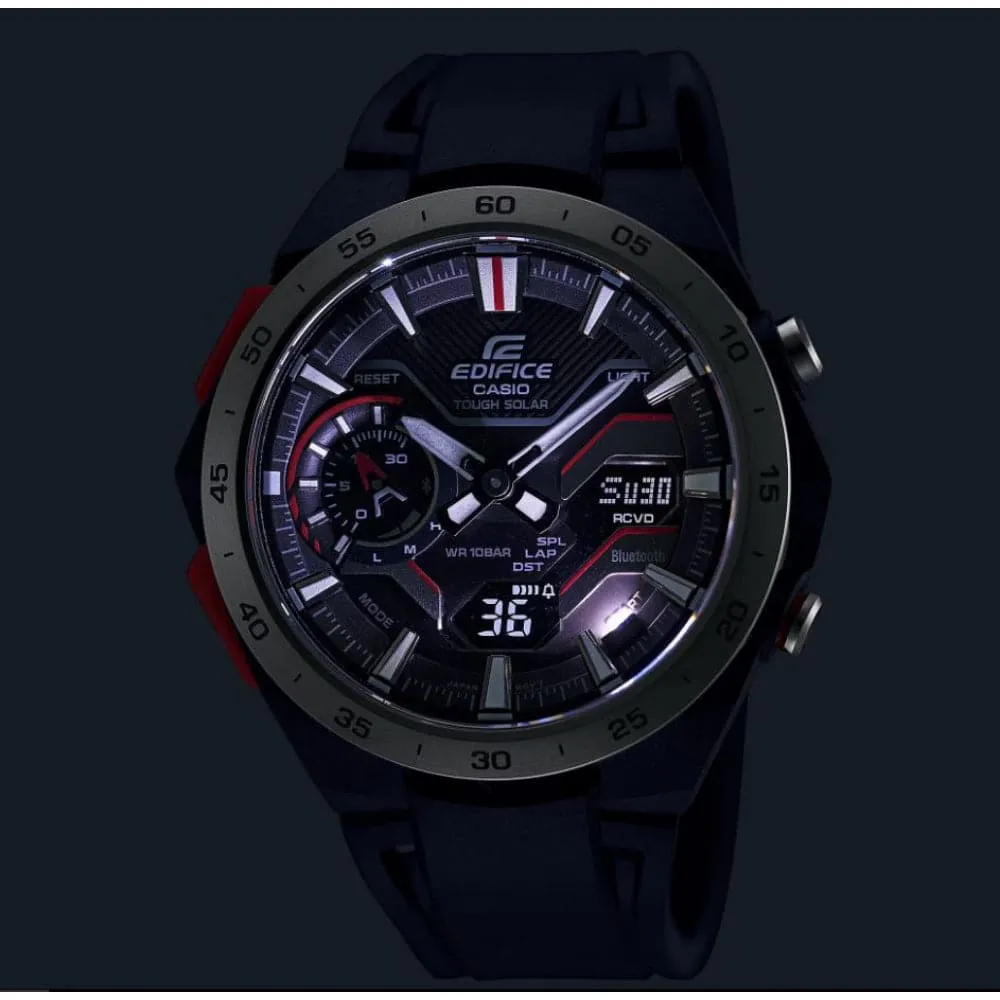Casio Edifice Windflow Black Dial & Resin Strap Men Watch ECB-2200P-1ADF-P