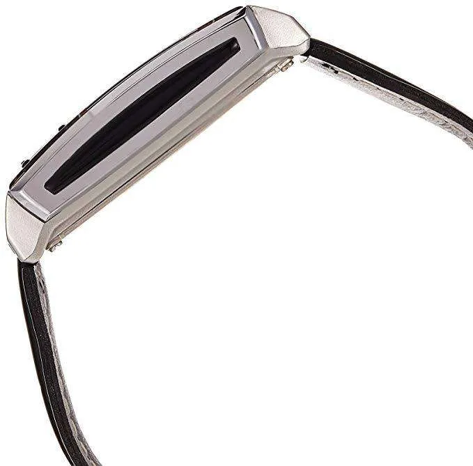 Casio Futurist LA-201WBL-1A Black Leather Strap for Women