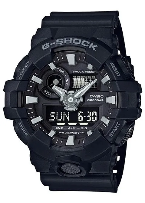 CASIO G SHOCK ANALOGUE / DIGITAL BLACK GA700-1B
