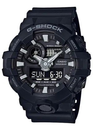 CASIO G SHOCK ANALOGUE / DIGITAL BLACK GA700-1B