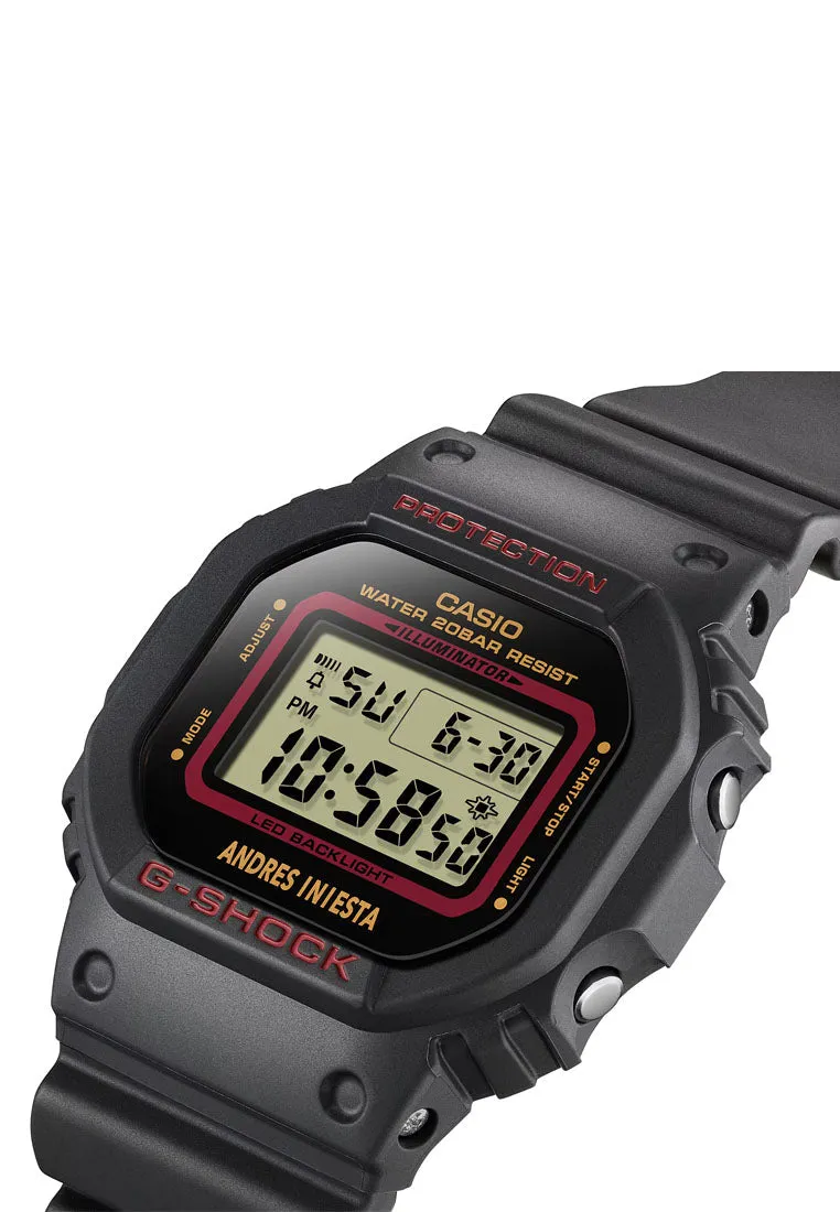 Casio G-shock Andres Iniesta DW-5600AI-1DR Digital Rubber Strap Watch for Men