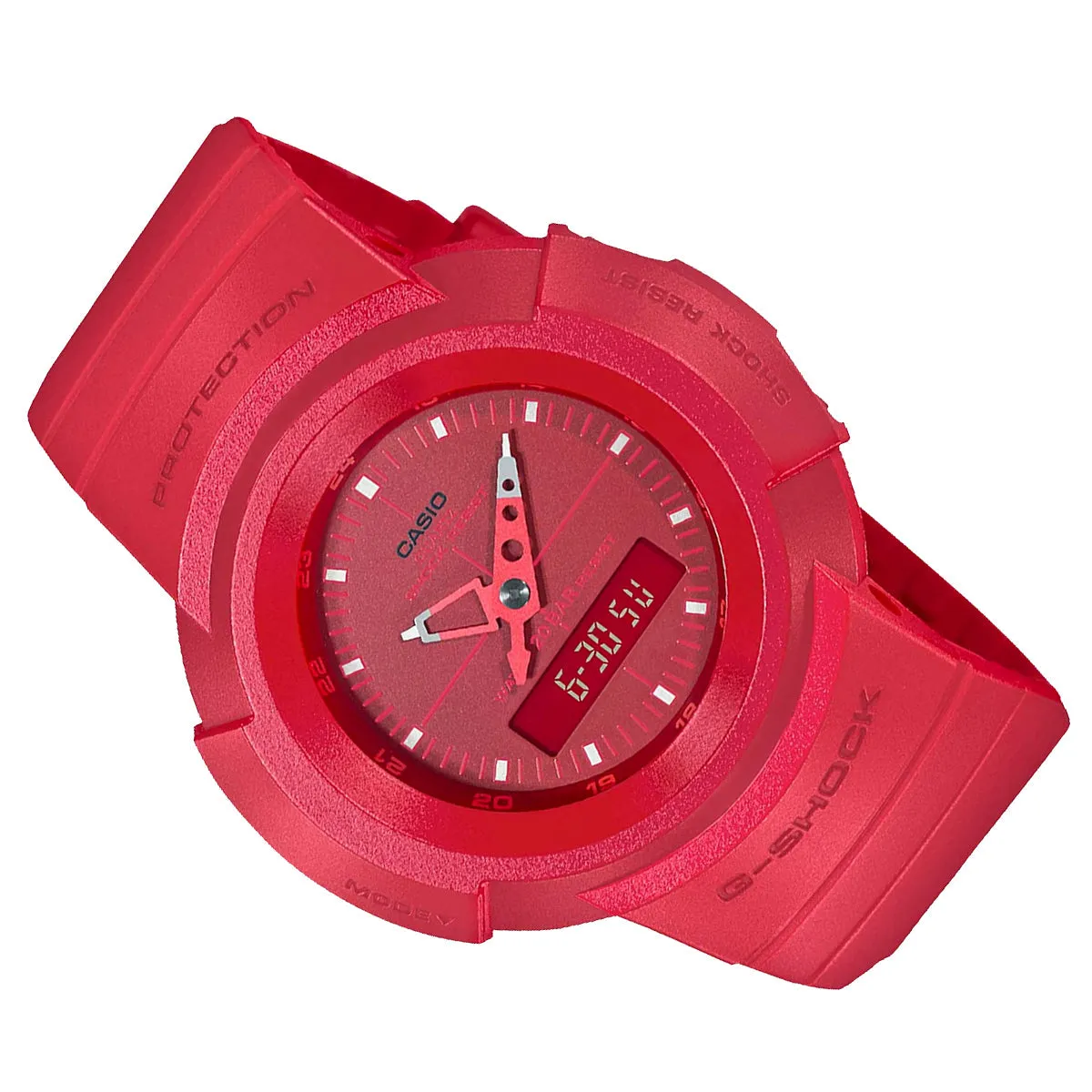 Casio G-shock AW-500BB-4EDR Digital Analog Rubber Strap Watch For Men