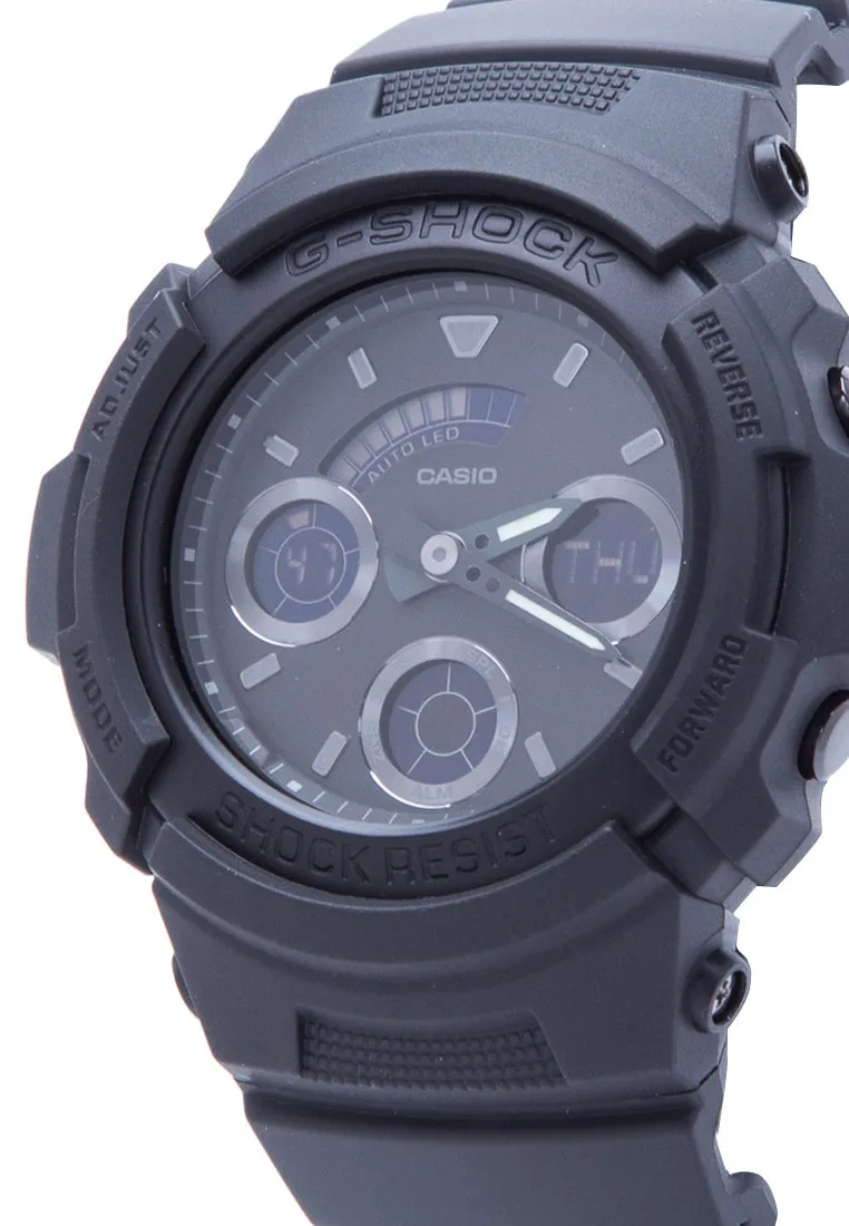 Casio G-shock AW-591BB-1A Digital Analog Rubber Strap Watch For Men