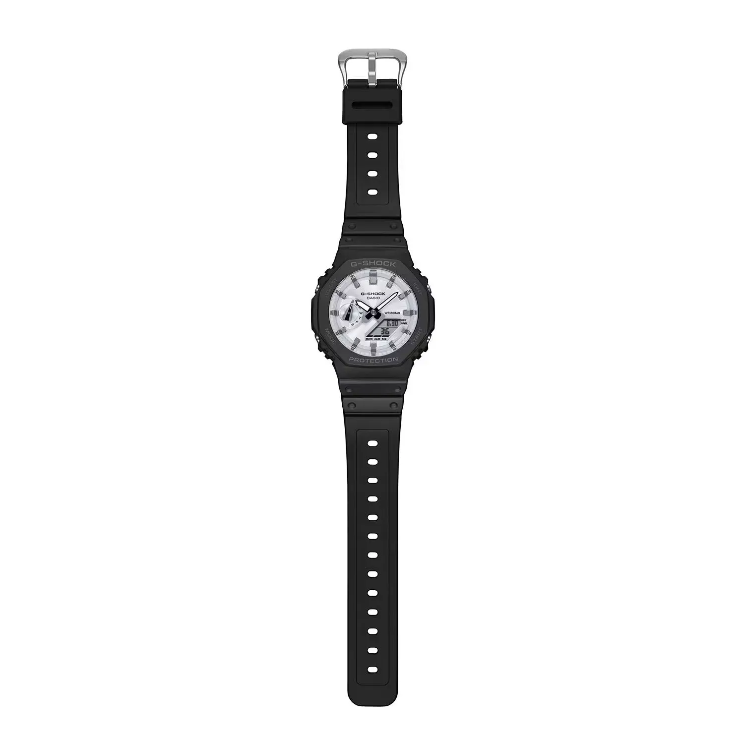 Casio G-Shock CARBON CORE Black/White Ana-Digi Mens Watch GA2100WD-1A