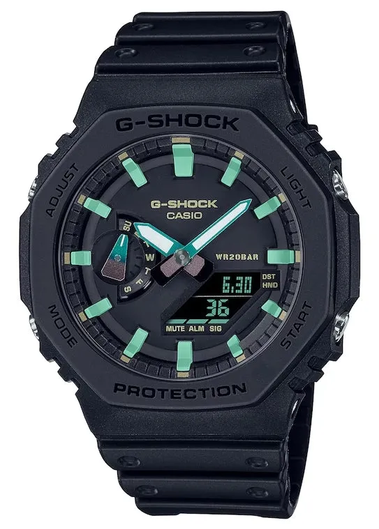 CASIO G-SHOCK CARBON CORE GUARD DUO SLIM RUST BLACK BAND GA2100RC-1A