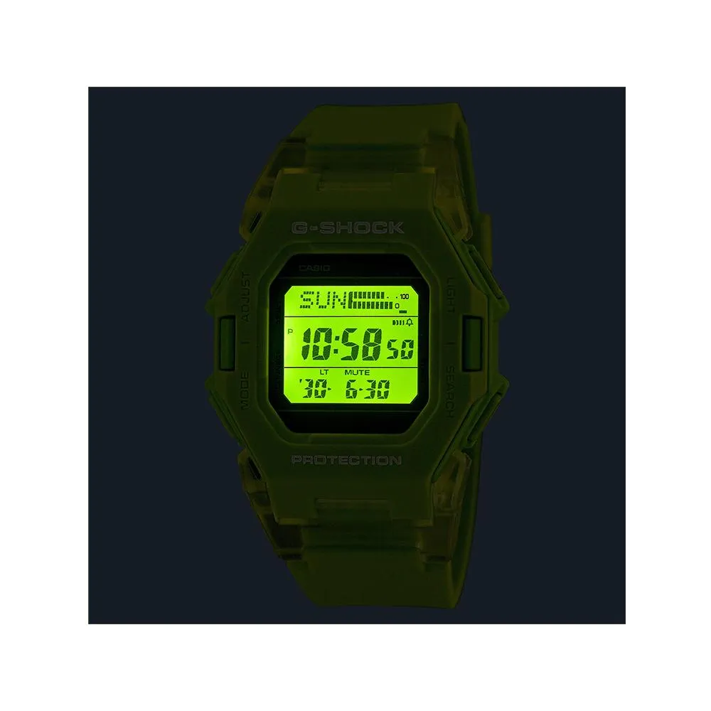Casio G-Shock Digital Bluetooth Connects Green Resin Strap Men's Watch GD-B500S-3DR