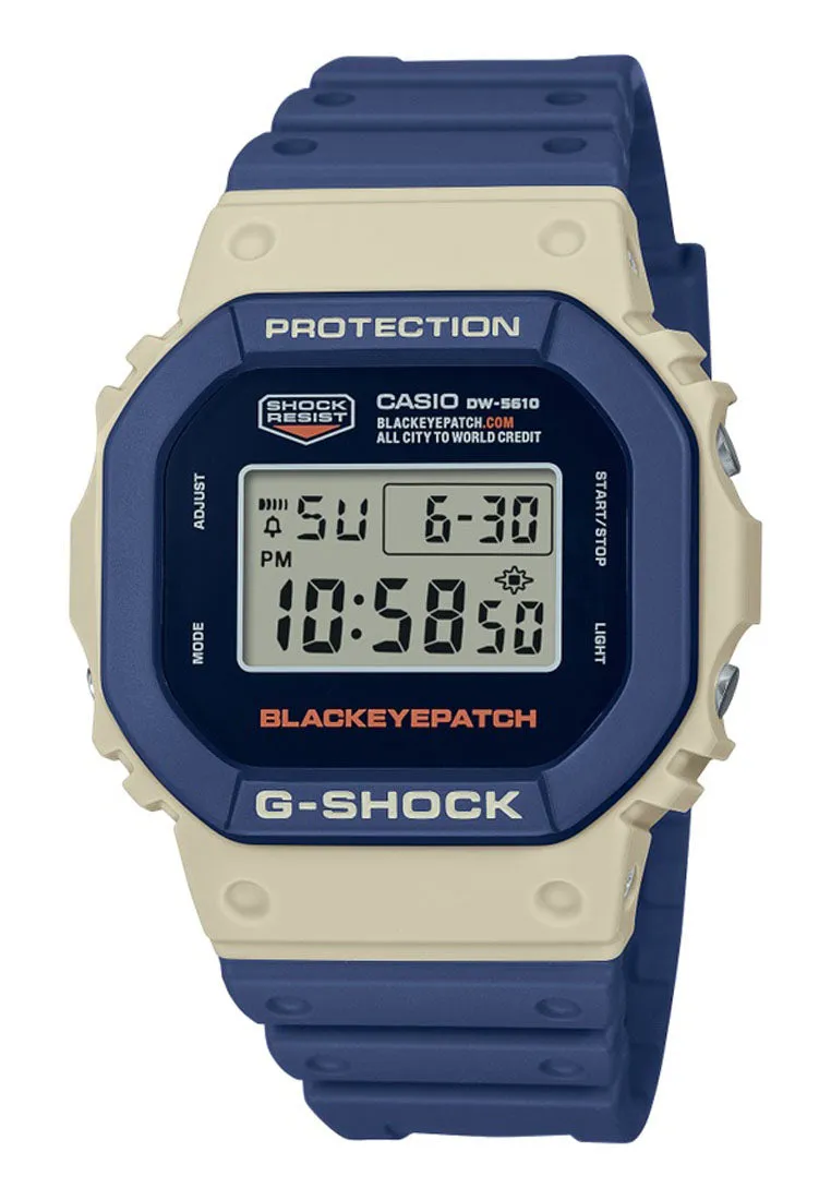 Casio G-shock DW-5610BEP-2DR "The Black Eye Patch" Digital Rubber Strap Watch for Men