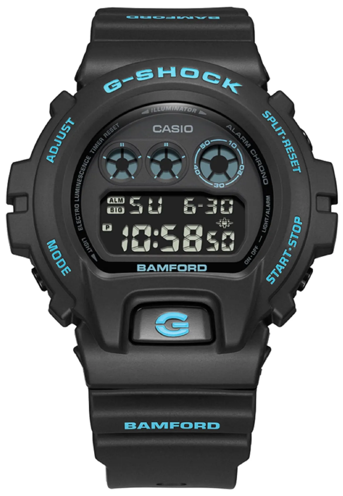 Casio G-shock DW-6900BWD-1DR Bamford Digital Rubber Strap Watch For Men