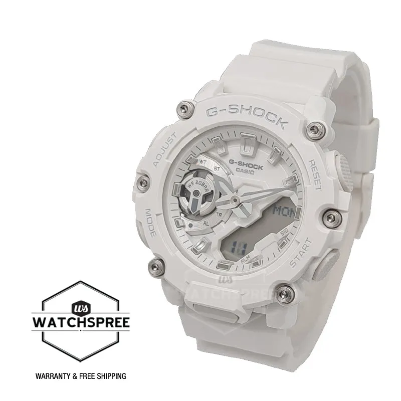 Casio G-Shock for Ladies' Carbon Core Guard Structure White Resin Band Watch GMAS2200M-7A GMA-S2200M-7A