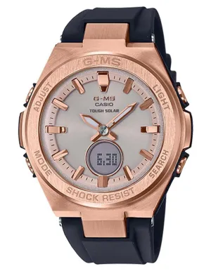 Casio G-Shock G-MS Womens Watch - Rose Gold-Tone - Afterglow - Solar Powered