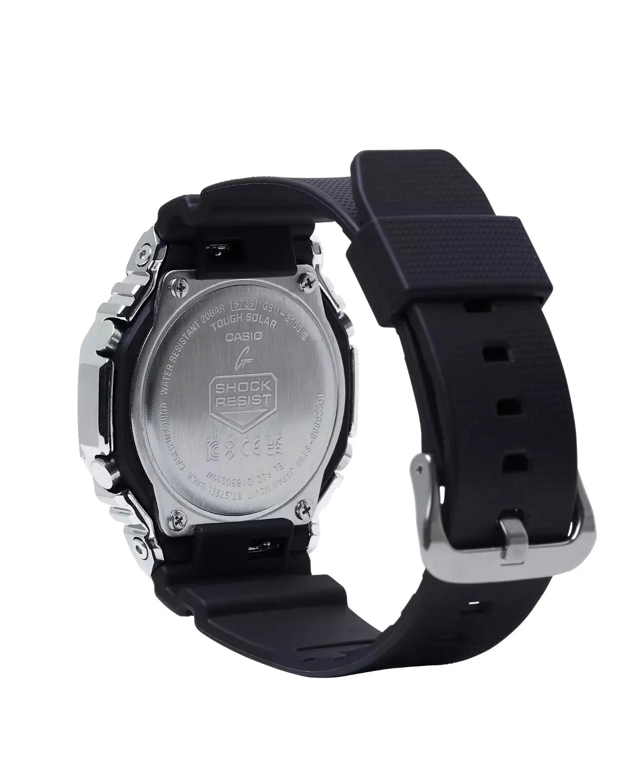 Casio G-Shock G-STEEL BLACK World Time Bluetooth Solar Mens Watch GBM2100-1A