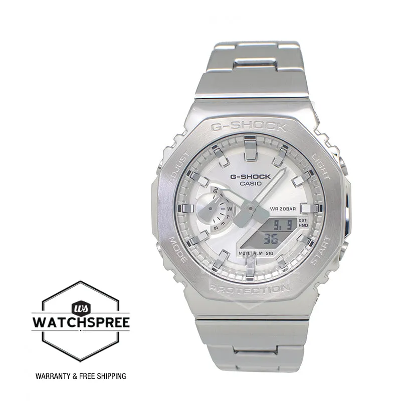 Casio G-Shock G-Steel GM-2100 Lineup Stainless Steel Band Watch GM2110D-7A GM-2110D-7A