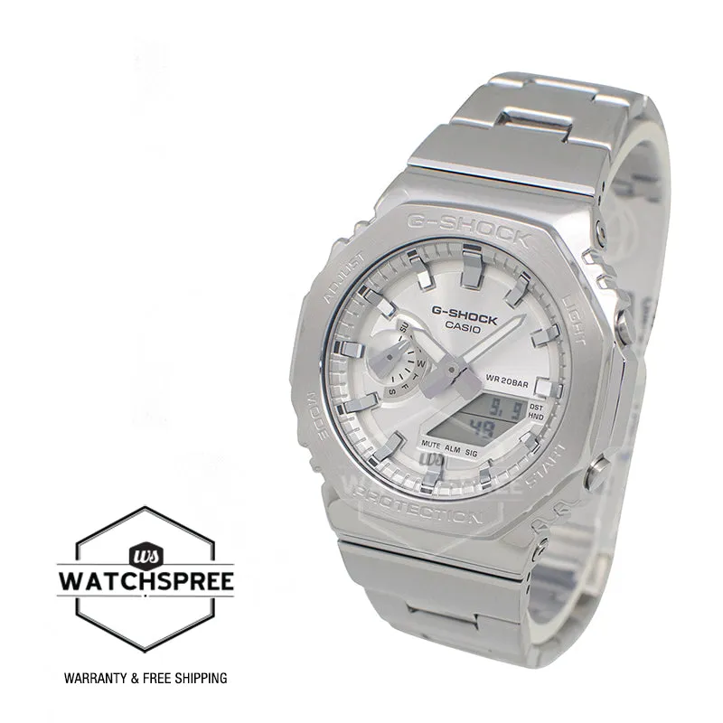 Casio G-Shock G-Steel GM-2100 Lineup Stainless Steel Band Watch GM2110D-7A GM-2110D-7A