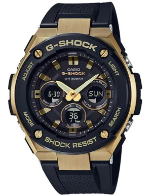 Casio G-Shock G-STEEL Mens - Solar - Digital/Analog - Gold-Tone- 200M -LED Light