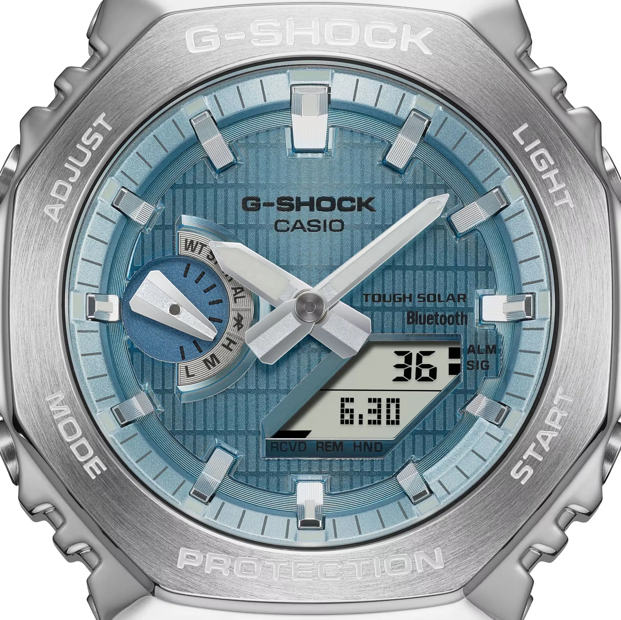Casio G-Shock G-Steel METALLIC VAPOR Bluetooth Solar Mens Watch GBM2100A-1A2