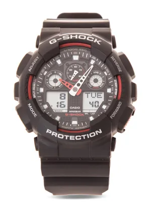 Casio G-shock GA-100-1A4DR Digital Analog Rubber Strap Watch For Men