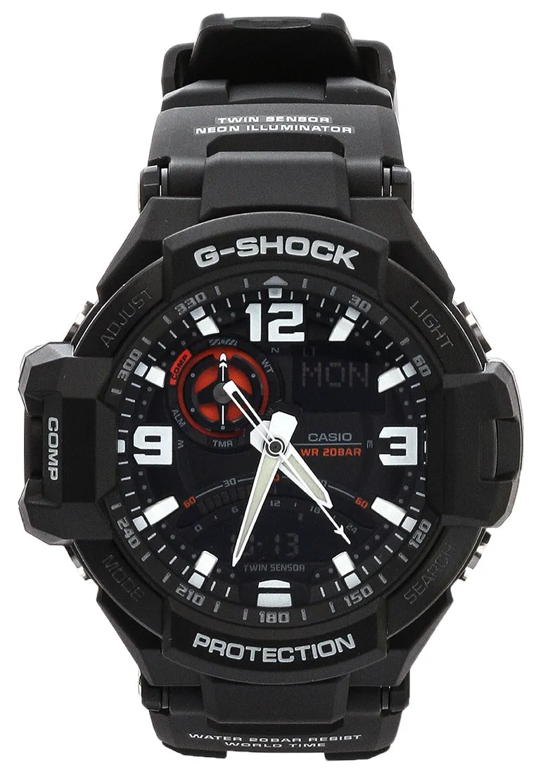Casio G-shock GA-1000-1ADR Digital Analog Rubber Strap Watch For Men