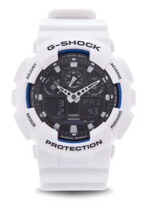 Casio G-shock GA-100B-7ADR Digital Analog Rubber Strap Watch For Men