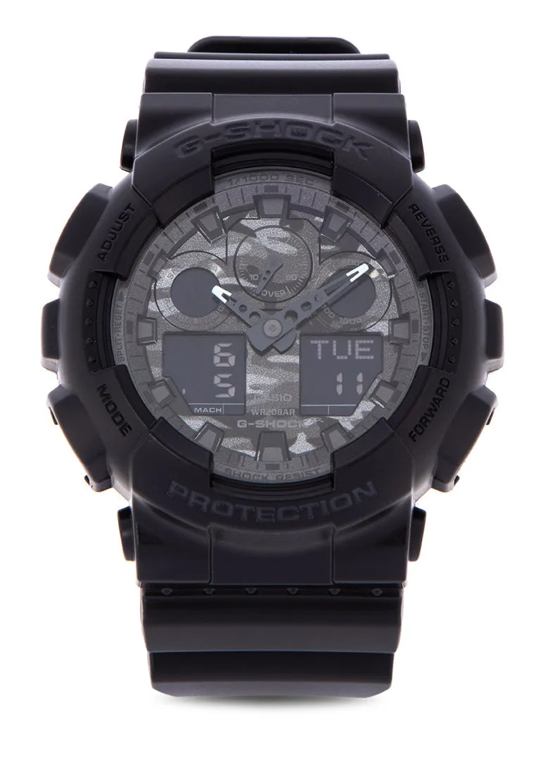 Casio G-shock GA-100CF-1A Digital Analog Rubber Strap Watch For Men