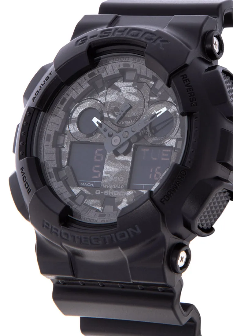 Casio G-shock GA-100CF-1A Digital Analog Rubber Strap Watch For Men