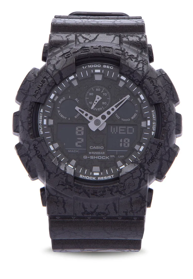 Casio G-shock GA-100CG-1A Digital Analog Rubber Strap Watch For Men
