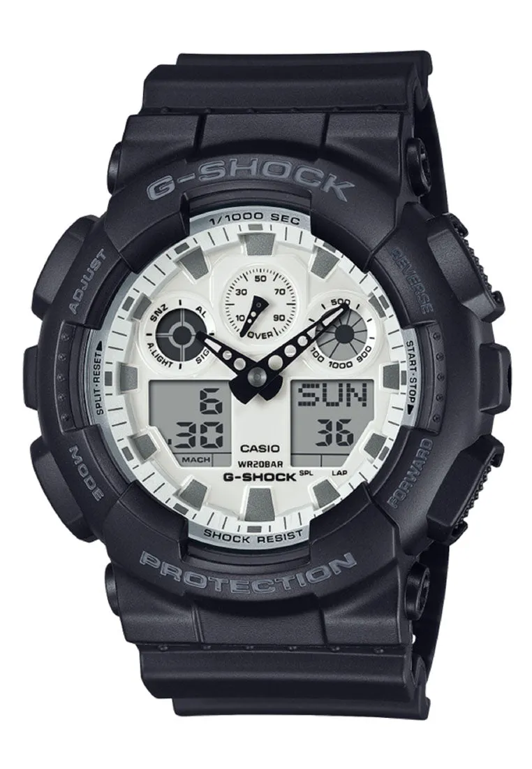 Casio G-shock GA-100WD-1A Digital Analog Rubber Strap Watch for Men
