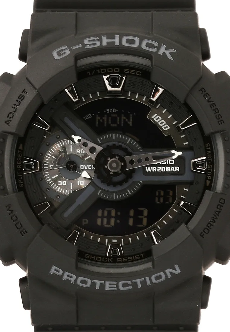 Casio G-shock GA-110-1BDR Digital Analog Rubber Strap Watch For Men