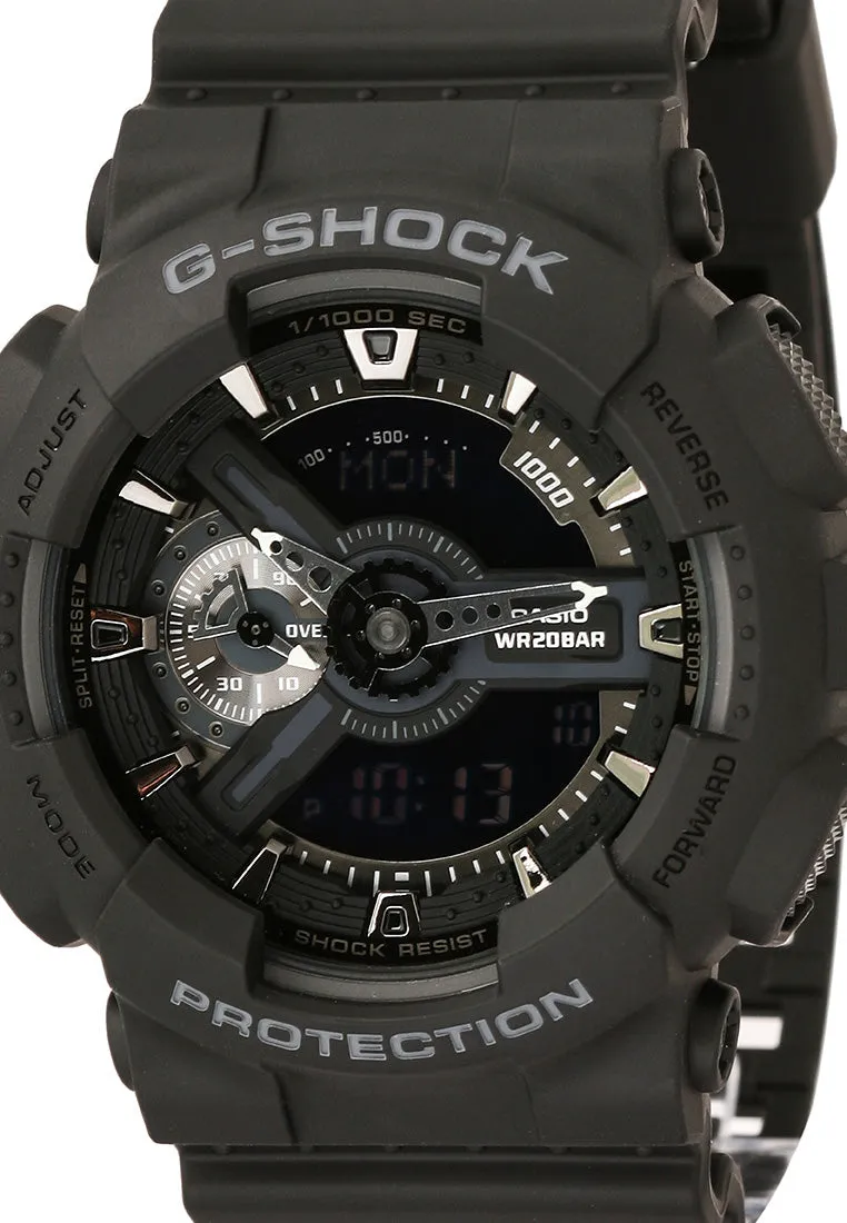 Casio G-shock GA-110-1BDR Digital Analog Rubber Strap Watch For Men