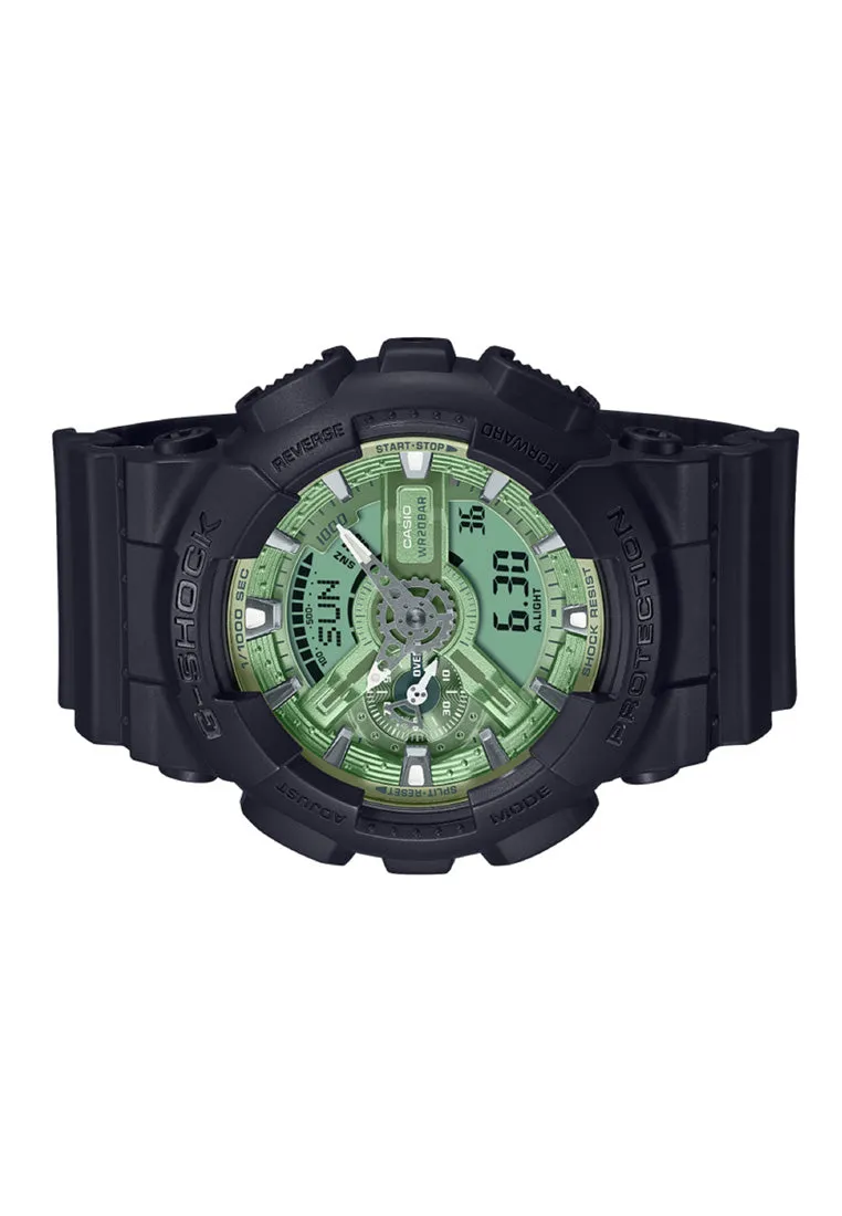Casio G-shock GA-110CD-1A3 Digital Analog Rubber Strap Watch For Men