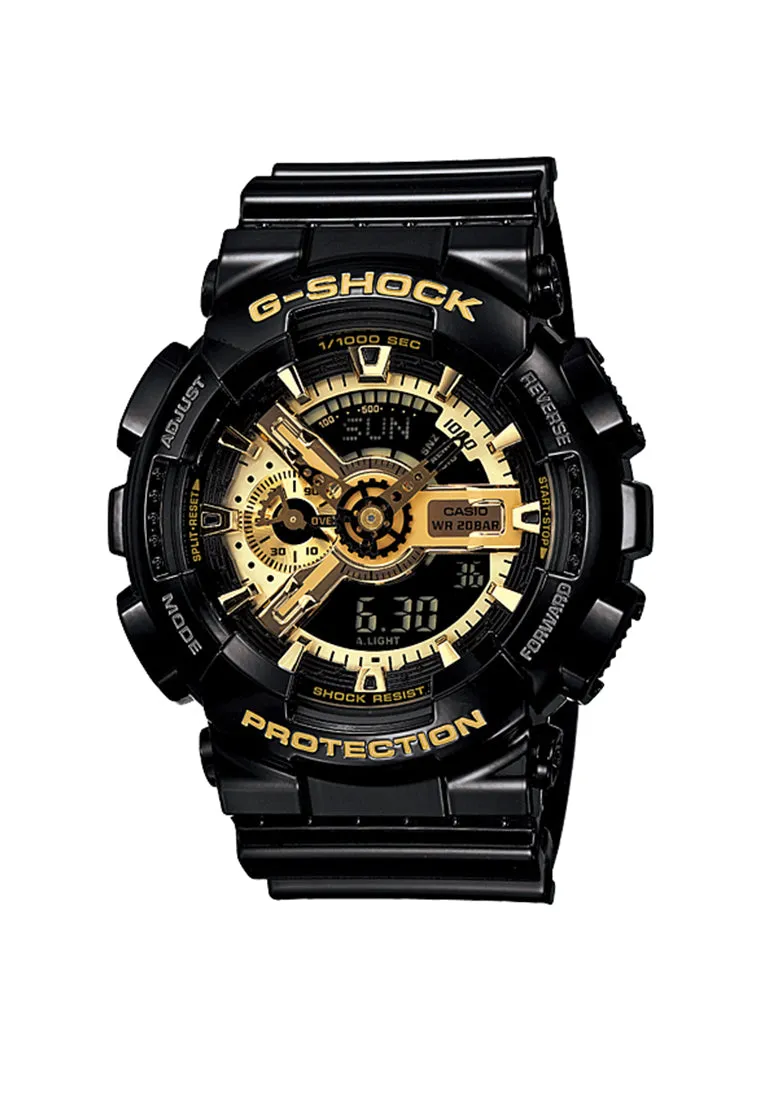 Casio G-shock GA-110GB-1ADR Digital Analog Rubber Strap Watch For Men
