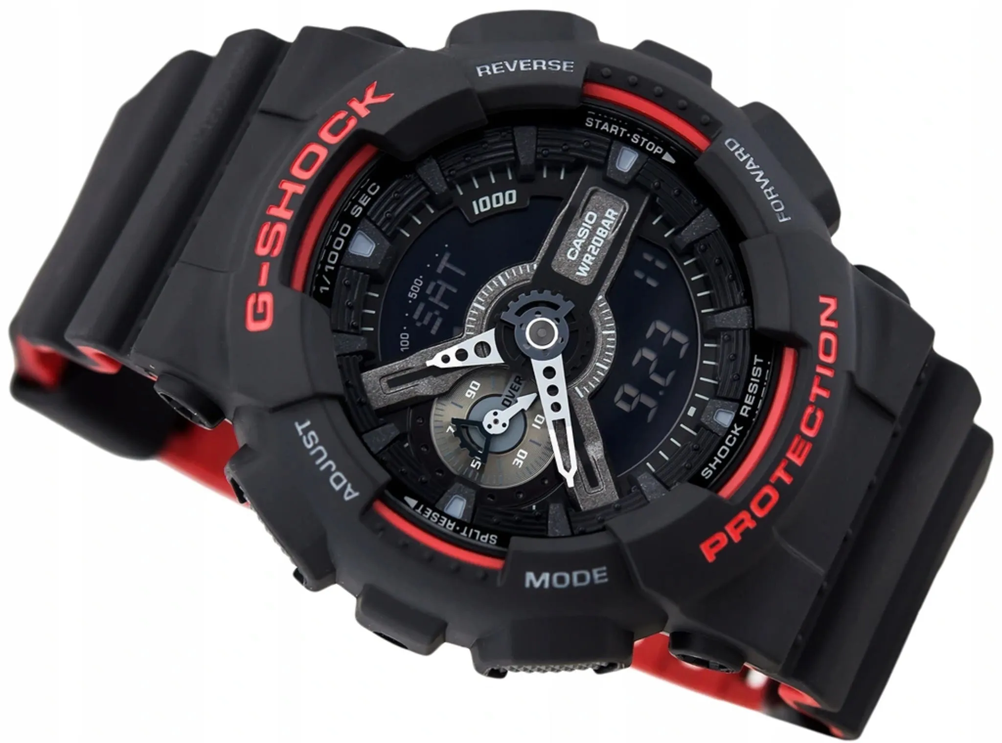 Casio G-shock GA-110HR-1A Digital Analog Rubber Strap Watch For Men