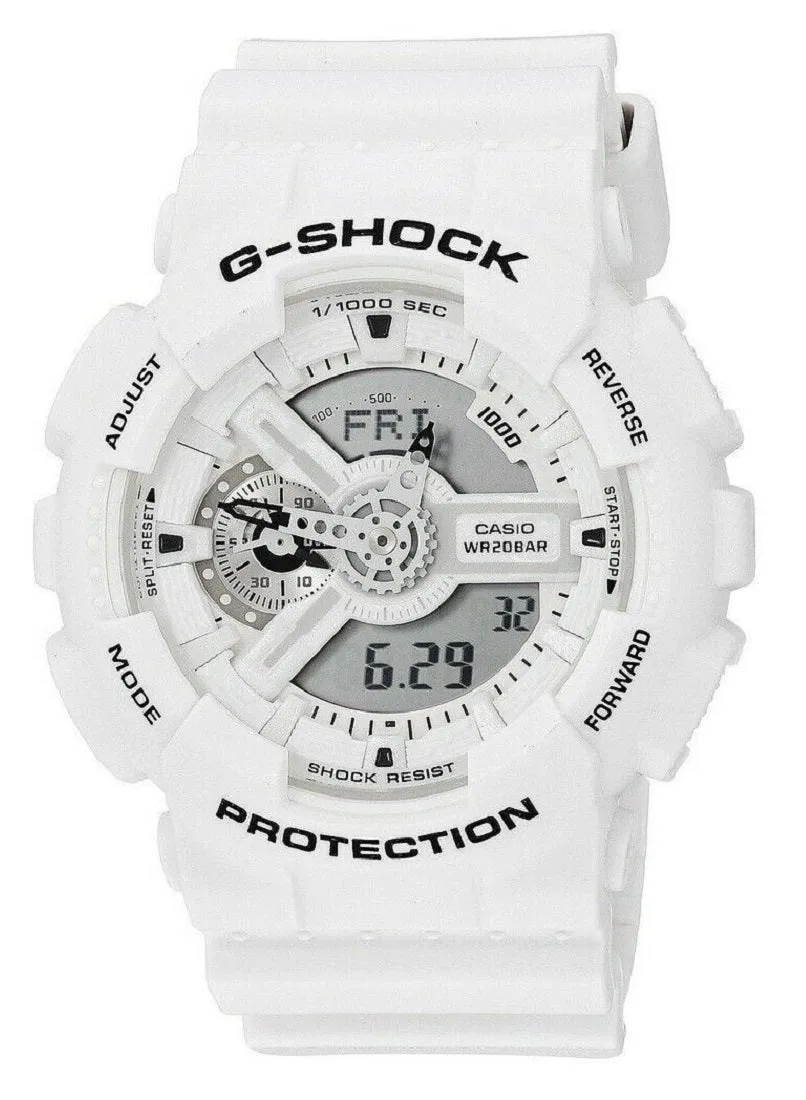 Casio G-shock GA-110MW-7A Digital Analog Rubber Strap Watch For Men
