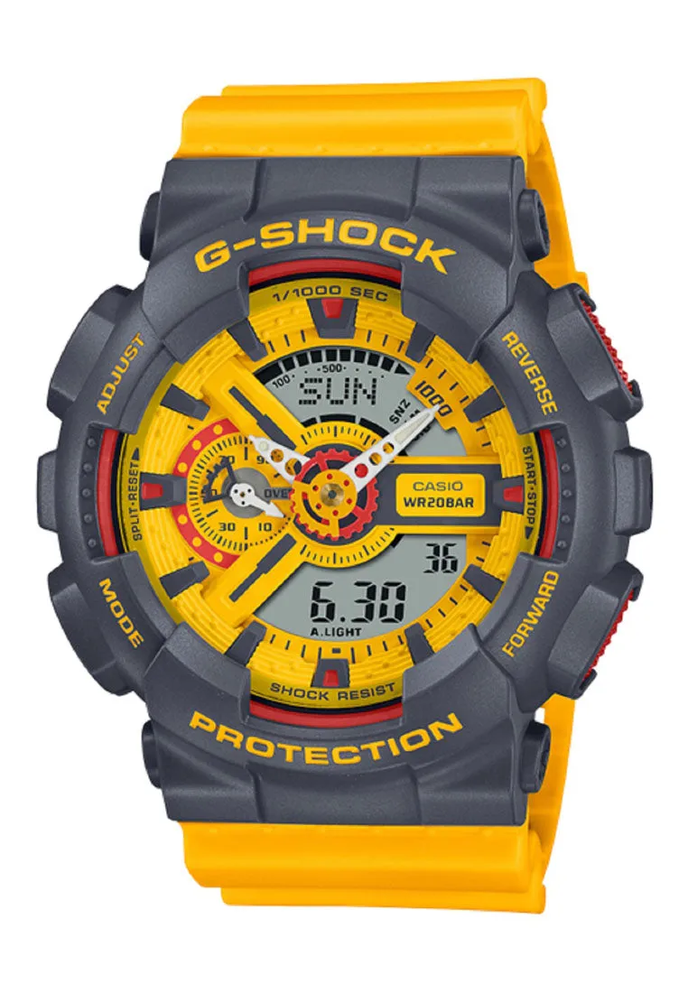 Casio G-shock GA-110Y-9A Digital Analog Rubber Strap Watch For Men