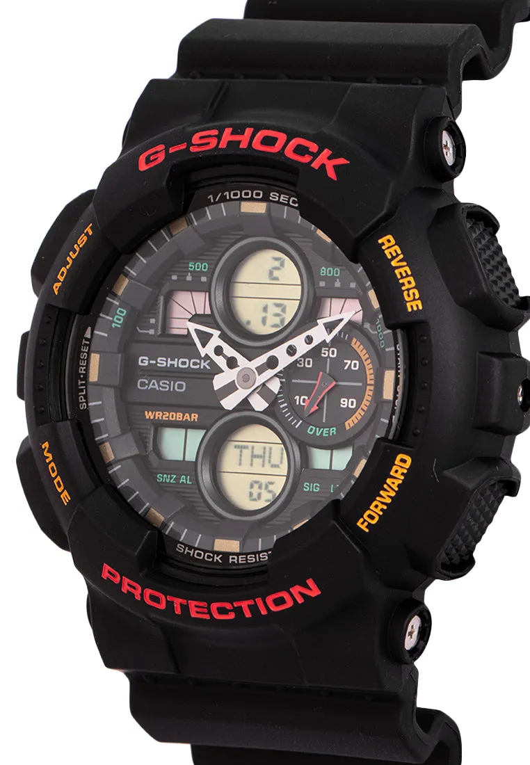 Casio G-shock GA-140-1A4 Digital Analog Rubber Strap Watch For Men